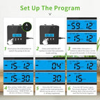 Plant Watering Devices, 20 Potted Indoor Houseplants Support, Plant Watering Devices, Auto Drip Irrigation Kit Programmable Water Timer - Image 4