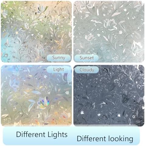 HIDBEA Window Privacy Film, 3D Stained Glass Static Cling 29.5 in x 78.7 in - Image 5