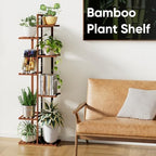 ROSSNY 55 Inch Tall Bamboo Plant Stand for Indoor, 7 Tier 8 Potted, Brown - Image 6