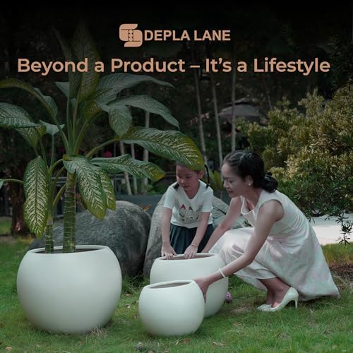 Marlo Fiberstone Round Planter, Smooth Matte Finishes (S, White) - Image 2