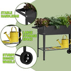 Elevate 32" Tall Raised Garden Bed with Wheel,Planter Box for Backyard,Outdoor Garden, Patio, Balcony, 400lb Capacity,Black - Image 5