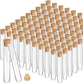 Thyle Glass Test Tubes Bulk with Cork Clear Stoppers, 15x100mm/13ml, 100 Pcs by Thyle