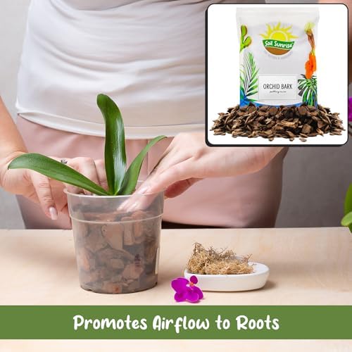Soil Sunrise 100% Organic Orchid Potting Bark (30 Quarts) All-Natural USA-Sourced Pine Bark Orchid Mix Additive - Image 4