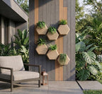 10" Height Wall Planter | Eco-Friendly, Durable, Lightweight | Indoor/Outdoor Use, All-Weather, Contemporary Design by Brazilian Artisans - Beige - Image 4