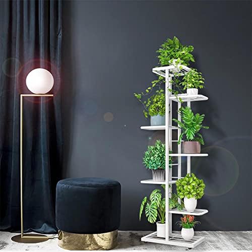 MTB Garden 7 Tier White Metal Plant Stand Indoor Outdoor Flower Pot Display Planter Shelf - Image 3