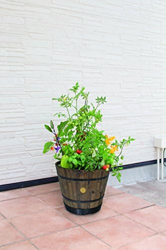 VegTrug Barrel Planter Medium 46cm Burnt Oak - Image 2