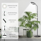 Aumtrly Black Grow Lights for Indoor Plants, Full Spectrum, with 68" Stand - Image 4