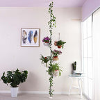 BAOYOUNI 5-Tier Plant Stand Pole Tension Rod Flower Holder Rack, Ivory - Image 2