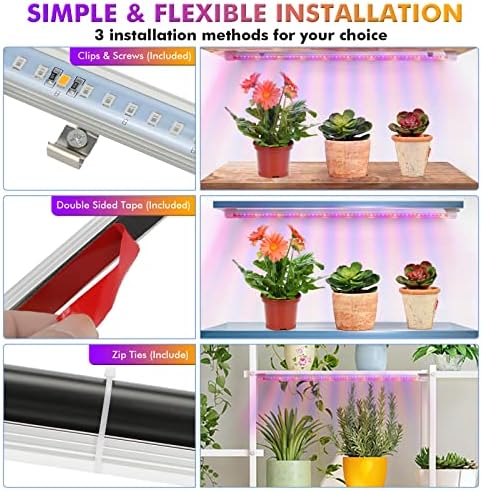 Felibeaco Plant Grow Light Strip for Indoor Plants Full Spectrum with Timer - Image 5