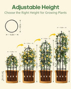 2 Pack 6.2ft High Adjustable Garden Trellis for Climbing Plants, Black - Image 3