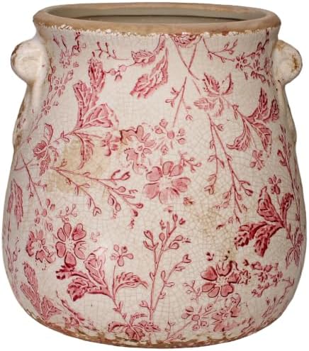 Antique Ceramic Planter & Vase for Home Decor, Rustic Farmhouse Flower Pot by XiaanJiaju