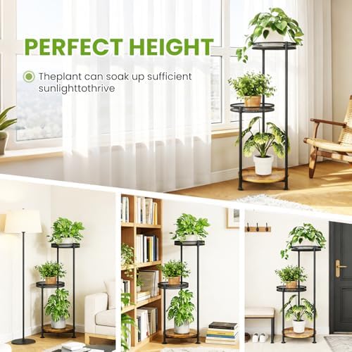 3 Tier Corner Plant Stand Indoor Multiple Sturdy Vertical Metal Flower - Image 2