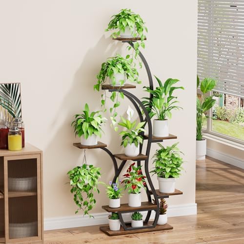 Plant Stand Indoor with Grow Lights - 8 Tiered Corner Plant Shelf Indoor - Image 2