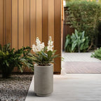 Kante Small Round Tapered Weathered Concrete Planter 15.7" Tall, Outdoor - Image 4