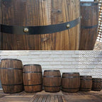 Oak Wine Barrel Oak barrels, resin and metal faucets store wine and spirits. A variety of capacity, oak wine barrels, beer, wine barrels, bars, solid wood barrel ornaments, exhibition wedding props - Image 2
