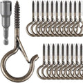 50 PCS Screw Hooks for Outdoor String Lights, Q Hangers String Light Hooks by FSAH