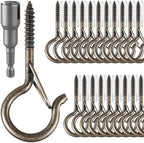 50 PCS Screw Hooks for Outdoor String Lights, Q Hangers String Light Hooks by FSAH