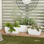 Deco 79 CosmoLiving by Cosmopolitan Metal Indoor Outdoor Planter, Set of 3 20", 18", 16" W, White - Image 2