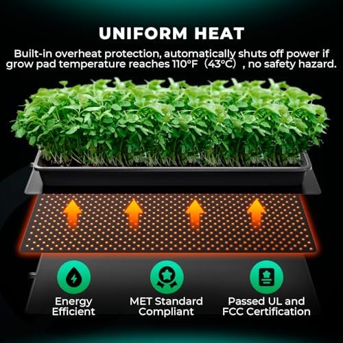 MARS HYDRO 48''x 20.75'' Seedling Heat Mat with Thermostat Heating Pad IP67 Waterproof, Easy to Clean, for Seedling, Germination, Clone, Reptile - Image 2