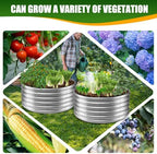 TBMLC 17" Tall,40" Diameter Elevated Round Metal Raised Garden Bed Silver - Image 6
