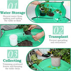 2 PCS Planting Mat Gardening Potting Pad Foldable Waterproof Garden Plant Flower Pot Transplanting Mats for Patio - Image 5
