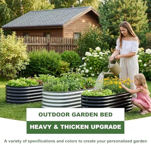AHEONLAR 3 Pack 4×2×1.5ft Galvanized Raised Garden Bed Outdoor, Sturdy Planter Boxes for Vegetables, Fruits, Flowers and Plants, Easy Assembly, Black - Image 7