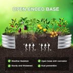 AHEONLAR 2pack 8×4×1ft Raised Garden Bed，Outdoor Galvanized Planter Boxes, Oval Large Metal Raised Garden Beds for Vegetables - Image 6