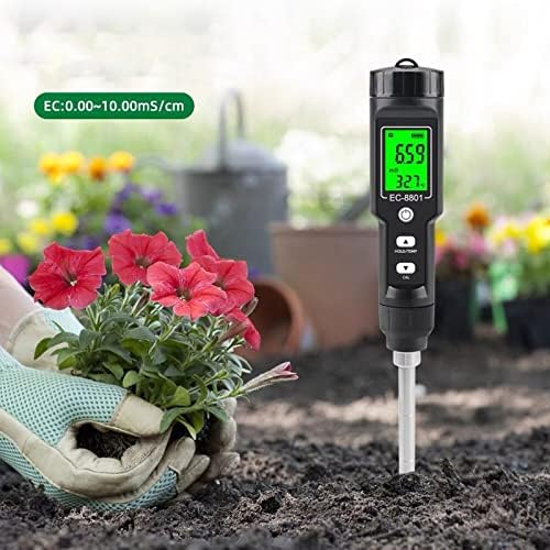Soil Moisture Tester Meter Salinity Sunlight Plant Flower Acidity Temperature Measure Garden Sensor Test Garden Tool Hygrometer for Cigar-humidor Thermometer Indoor Humidity and Soil - Image 7