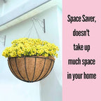 LaLaGreen Outdoor Hanging Baskets (20 in, 4 Pack) Black Coco Liner Planters - Image 5