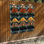 Self-Watering Wall-Mounted Planter, Vertical Garden Planter Set with 18 Pots, Stackable Plant Grow Pots with Electronic Timer for Growing Veggies, Fruits, Herbs, Flowers. - Image 3