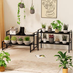 Garden 4 you 2 Tier Metal Stackable Plant Stand, Flower Pot Holder - Image 5
