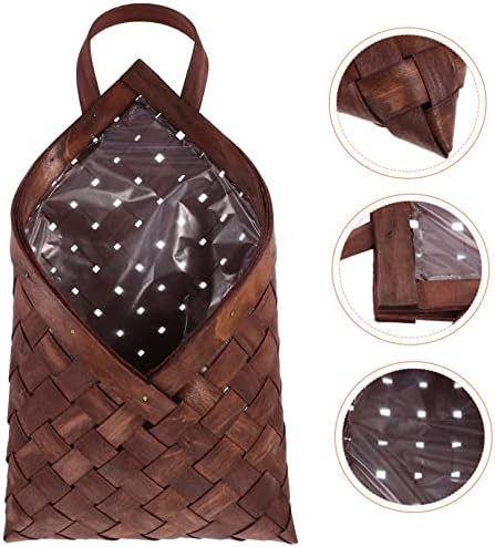 4pcs Rustic Wall Hanging Woven Basket for Flower Arrangement Storage Decorative Basket for Kitchen Home Organizer Versatile Wall Decor with Pastoral Style - Image 3