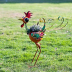 Rooster Decor Outdoor Planter,24.8 Inch Tall Metal Yard Decor Planters for Outdoor Plants, Weather-Resistant Outdoor Flower Pots for Garden Patio Porch Decor - Image 5