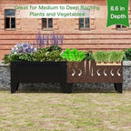 PROXRACER Elevated Metal Planter Box Stand Heavy Duty Raised Garden Bed for Vegetables Flowers Herbs Indoor Outdoor Use, Charcoal - Image 7