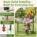Tiered Plant Stand Outdoor 3 Tier Indoor Metal Flower Shelf for Multiple Plants Corner Tall Flower Holders for Patio Garden Living Room Balcony Bedroom Black Diamond - Image 3