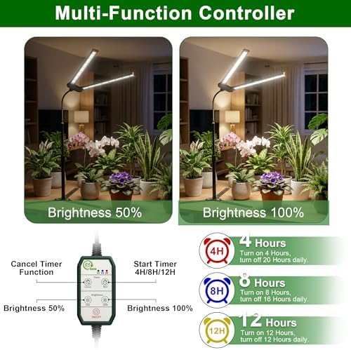 Grow Light for Indoor Plants,6000K White Sun Spectrum Growing Light Lamp - Image 3