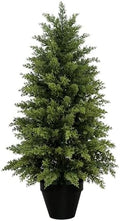 Mavis's Diary 3ft Artificial Cedar Topiary Tree, Set of 1 Realistic Faux Evergreen Shrub Plant in Planter, Indoor Outdoor Fake Cedar Tree for Front Porch, Entryway, Office & Home Decor by MavissDiary