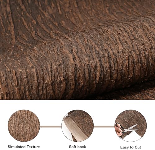 NAHARO Artificial Tree Bark–118x39.4IN Cuttable Faux Tree Bark for Pillars, Pipes, Columns & Walls – Moss Bark for DIY Garden, Floor & Indoor Wall Decor - Image 3