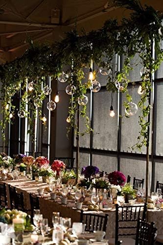 50 Hanging Glass Orbs, Hanging Tealight Holders, Glass Globe Terrariums, Glass Globe, Party Centerpiece, Wedding Candle Holders, Wedding Event Centerpieces - Image 5