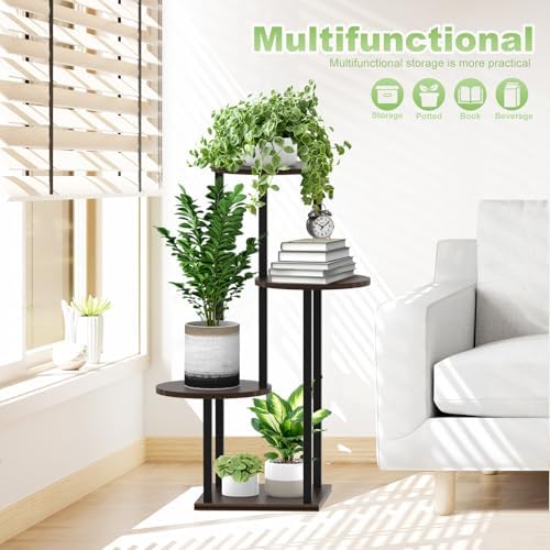 4 Tier Plant Stand Indoor Corner Tall Shelf for Multiple Plants - Image 6