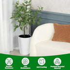 Set of 4 Tall 16 Inch Self-Watering Flower Pots – Large White Planters with Built-in Drainage & Water Level Gauge – Compatible for Indoor and Outdoor Plants – Patio, Balcony, Living Room - Image 7