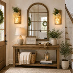 Rustic Mason Jar Wall Sconces Set of 2, Large Jacobean - Image 5