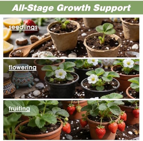 All-Natural Strawberry Soil & Potting Mix 10qt - Premium Potting Soil for All-Stage Strawberry Growth - Image 5