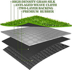 AYOHA Artificial Turf 4 ft x 33 ft with Drainage, 1.38 Inch Realistic Fake Grass Rug Indoor Outdoor Lawn Landscape for Garden, Balcony, Patio, Synthetic Grass Mat for Dogs, Customized - Image 6