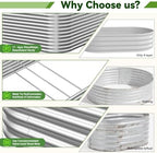 2 Pack Tall 8x4FT Corrugated Galvanized Steel Raised Garden Bed Outdoor, Metal Above Ground Garden Bed for Vegetables and Flowers, Raised Beds for Gardening - Image 3