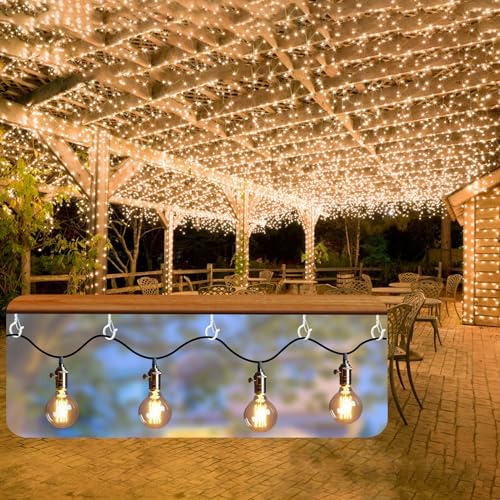 50 PCS Screw Hooks for Outdoor String Lights, Q Hangers String Light Hooks - Image 2