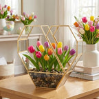 D'Eco Glass Gold Heart Plant Terrarium, Centerpiece & Wedding Letterbox - Image 5