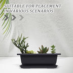Rectangular Plastic Bonsai Training Pots, 3 Sets Antique Design - Image 3