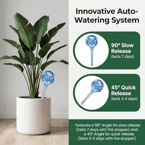 Self Watering Globes,6 Pack Plant Watering Globes,Plant Water Bulbs - Image 5