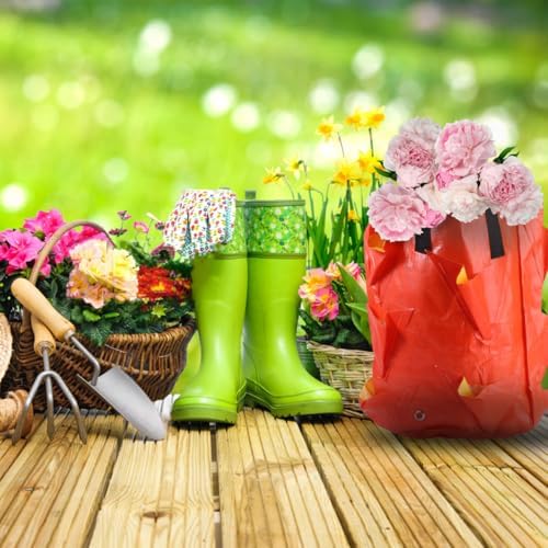 1pc Wall Hanging Plant Grow Bag Multi-Pockets Nursery Planter for Gardening Pe Aerial Strawberry Container Orange - Image 5